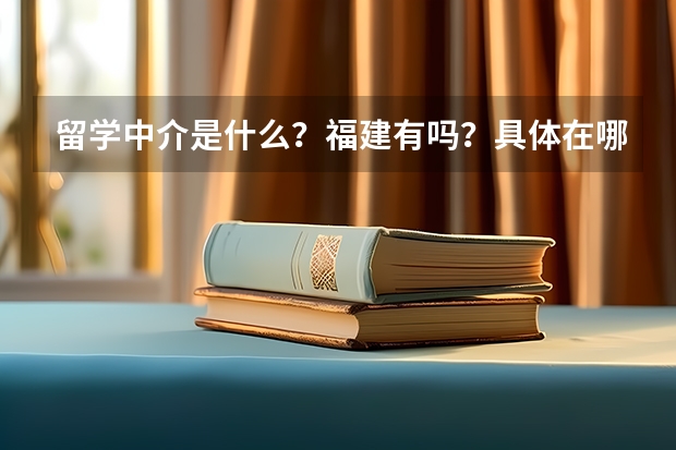 留学中介是什么？福建有吗？具体在哪里