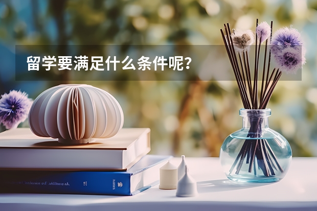 留学要满足什么条件呢？