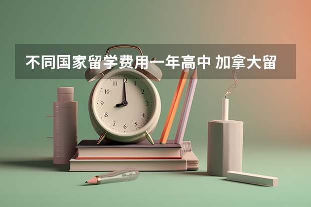 不同国家留学费用一年高中 加拿大留学高中前期和期间费用