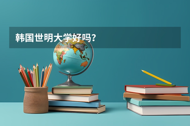 韩国世明大学好吗？