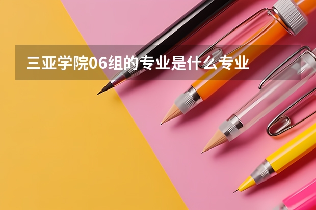 三亚学院06组的专业是什么专业