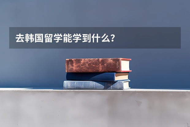 去韩国留学能学到什么？