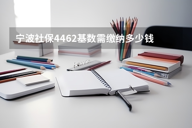 宁波社保4462基数需缴纳多少钱