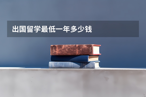 出国留学最低一年多少钱