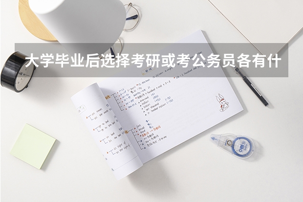 大学毕业后选择考研或考公务员各有什么优缺点？