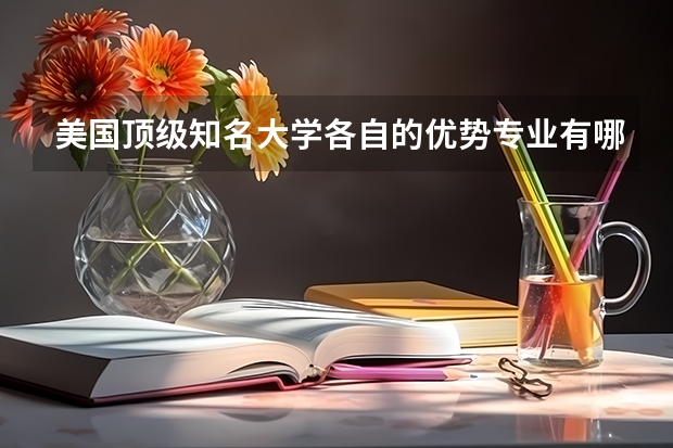 美国顶级知名大学各自的优势专业有哪些？