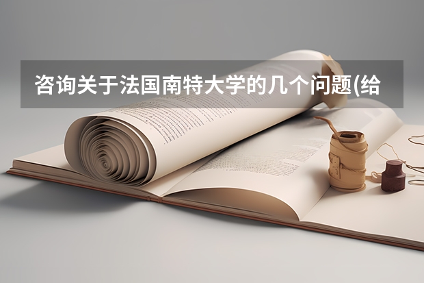 咨询关于法国南特大学的几个问题(给您30分) 法国留学超详细一年费用一览表