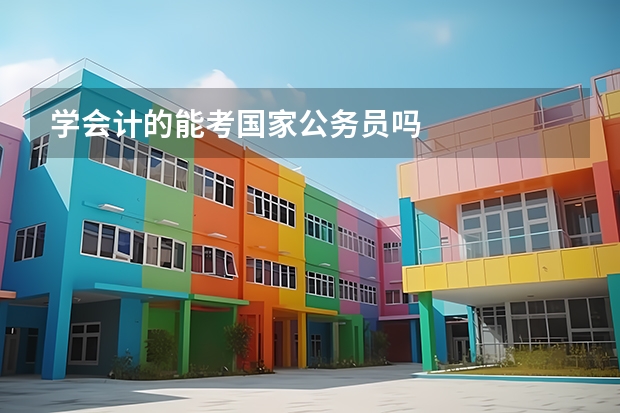 学会计的能考国家公务员吗